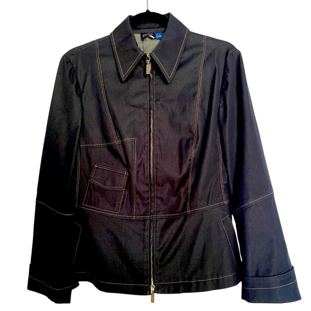 Claude Montana Laced Size Large/XLarge Dark Denim Jacket